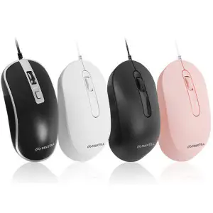 상품 이미지: 마우스 USB 게이밍 컴퓨터 노트북 PC 유선 맥스틸 저소음 카페 도서관 사무용 회의용 추천 휴대용