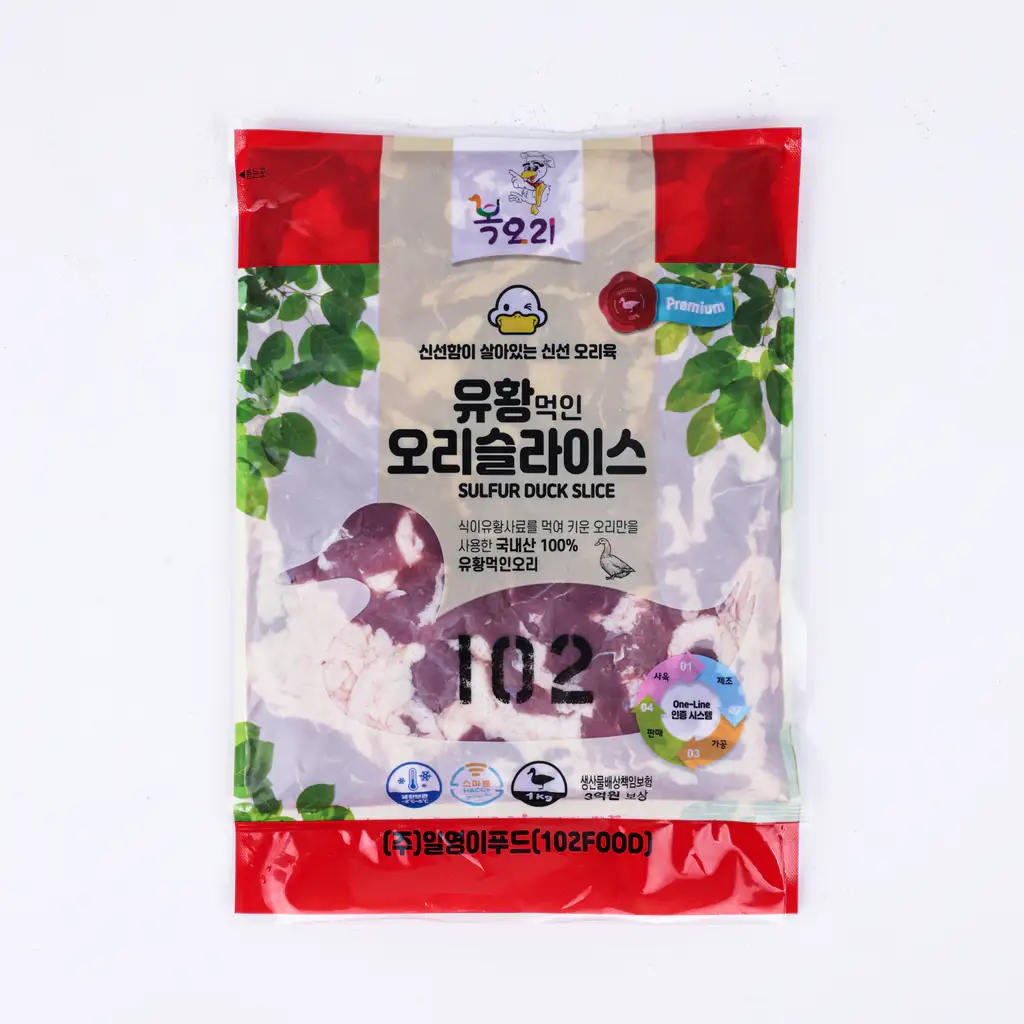 상품 이미지: 일영이팜 유황먹인 오리슬라이스 1kg