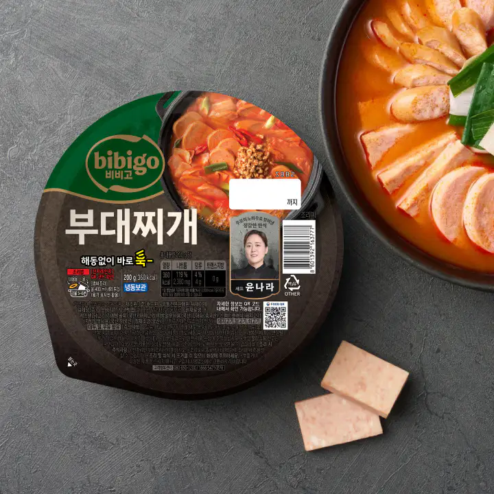 상품 이미지: 비비고 윤주모 셰프 냉동 국물요리 부대찌개, 200g, 4개