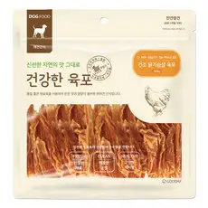 상품 이미지: 굿데이 강아지 건강한 육포, 건조 닭가슴살, 300g, 1개