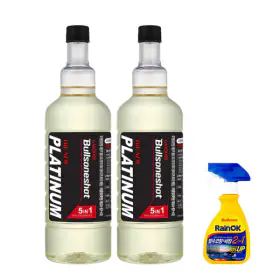 상품 이미지: (1+1행사)(NEW)불스원샷 플래티넘 연료첨가제 5in1 500ML 2종택1(휘발유 경유) +New 레인OK 2in1 300ml 증정