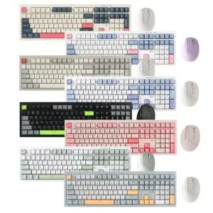 상품 이미지: 지클릭커 오피스프로 WMK600 사일런스 M RGB 무소음 무선 블루투스 108 키보드 마우스 세트