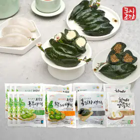 상품 이미지: 모시로만 생 모싯잎 떡 송편 120개 (동부6봉+참깨2봉+흑임자2봉+흰깨2봉)