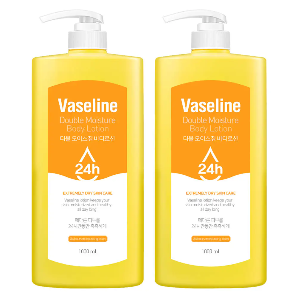 상품 이미지: 고보습 바세린 바디로션 대용량 1000ml 2개 모이스처 24시간 보습테스트