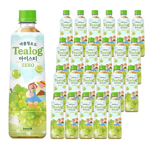 상품 이미지: 티로그 제로 애플청포도 아이스티, 24개, 500ml