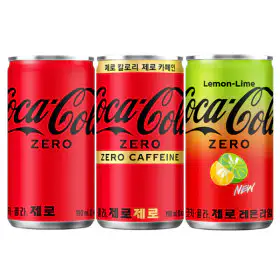 상품 이미지: (옵션선택)코카콜라 제로 음료 190ml 모음 60캔 (30캔x2박스)