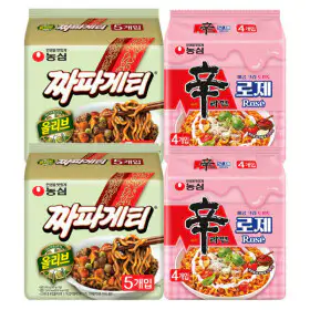 상품 이미지: 짜파게티 10개 + 신라면 로제 8개