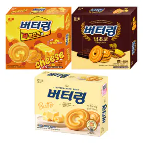 상품 이미지: (12%결제할인)(옵션선택) 해태 버터링 4개 골라담기 (골드/초코/황치즈)
