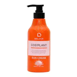 상품 이미지: 비러브 코스플랜트 선크림 500ml SPF50+PA+++ /백탁없는 온가족 대용량 썬크림 펌프형