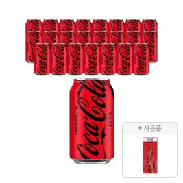 상품 이미지: [코카콜라] 코카콜라 제로 350ml, 24개 + 증정(코카-콜라 제로 키캡키링, 주문시 100%증정, 주문시 100%증정)