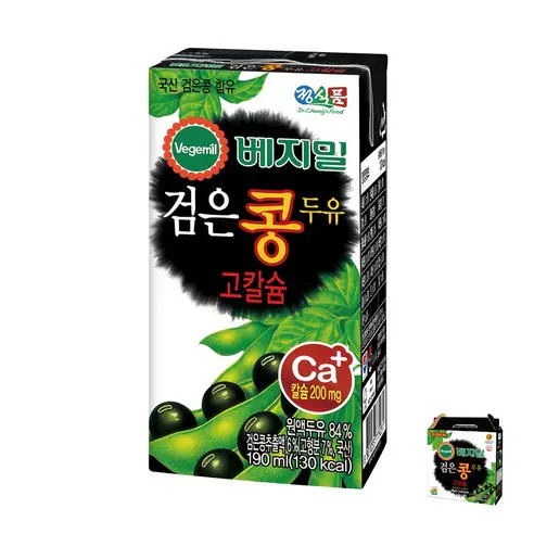 상품 이미지: 베지밀 검은콩 두유 고칼슘, 190ml, 16개