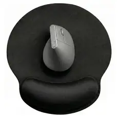 상품 이미지: 누아트 논슬립 메모리폼 생활방수 손목보호형 마우스패드 230 x 250 x 4 mm, 블랙, 1개
