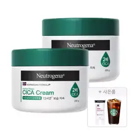 상품 이미지: NEW 뉴트로지나 인텐스 리페어 시카 크림 200ml, 2개+증정(인텐스 리페어 시카 에멀젼 88ml, 1개, 스타벅스 아이스아메리카노)