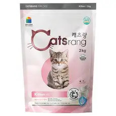 상품 이미지: 캐츠랑 키튼 고양이 건식 사료, 닭+참치, 2kg, 1개