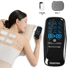 상품 이미지: Gaayou 저주파 마사지기 전신 EMS 마사지 듀얼 채널 30단계 강도 9가지 모드 수납박스 전용 겔패드 패키지, 블랙, ES-4