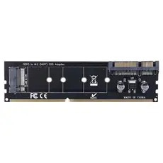 상품 이미지: 컴스 DDR3 변환 컨버터 M.2 NGFF SSD Key B to DDR4 SATA 22P 변환 카드, 1개, SW520