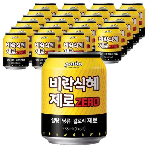 상품 이미지: 팔도 비락식혜 제로 슬림캔, 238ml, 24개