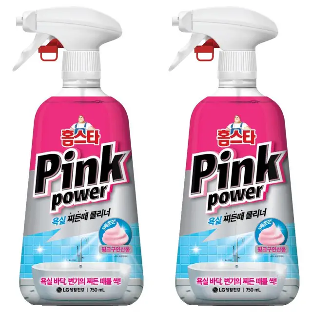 상품 이미지: 홈스타 핑크파워 욕실 찌든때 클리너, 750ml, 2개