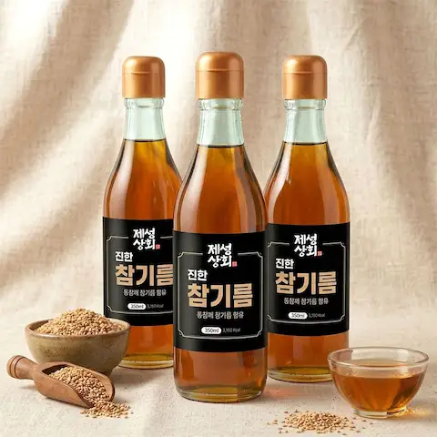 상품 이미지: 제성상회 진한 참기름/들기름 350ml 깨끗하고 진하게 추출한 첫번째 기름
