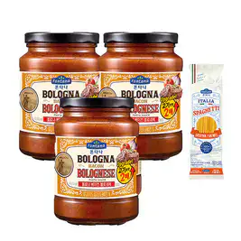 상품 이미지: 폰타나 베이컨 볼로네제 파스타소스, 430g, 3개 + 이탈리아 캄파니아 스파게티 500g,1개