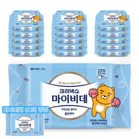 상품 이미지: 크리넥스 마이비데 클린케어 카카오 40매 16팩 화장실 물티슈 +마이비데 30매 추가증정