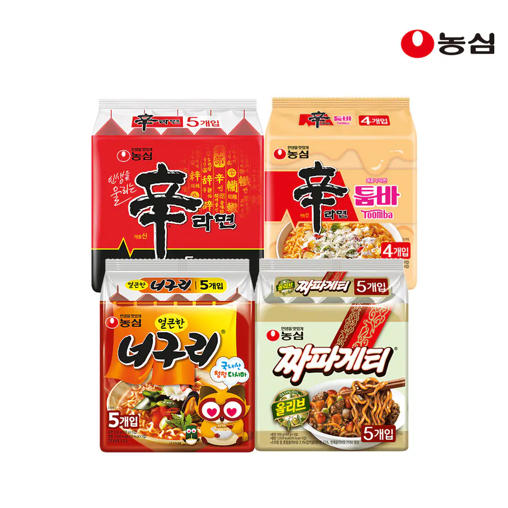 상품 이미지: 농심 신툼너짜 19입 (신라면5 + 신라면툼바4 + 너구리5+짜파게티5)