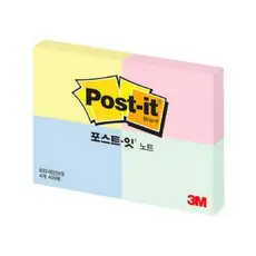 상품 이미지: 3M 포스트잇 4패드 미니 노트 653-4 (51mmx38mm), 레인보우, 1개입, 1개입