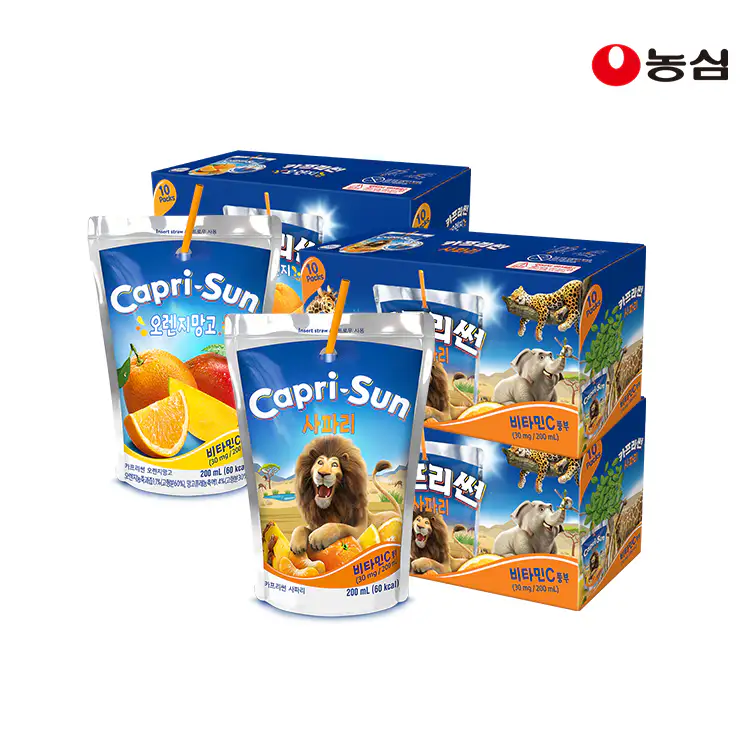 상품 이미지: 농심 카프리썬 오렌지망고20개+사파리20개