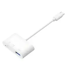상품 이미지: 아이엠듀 C타입 3 in 1 USB TF SD카드 리더기, 화이트, 1개