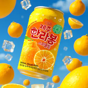상품 이미지: 제주한라봉 스파클링 탄산 캔음료 355ml x 24캔 제로칼로리로 더 가볍게