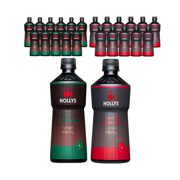 상품 이미지: 할리스 디카페인 아메리카노 450ml, 6입, 2개+시그니처 아메리카노 550ml, 6입, 2개 (총 24개)