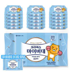 상품 이미지: 크리넥스 마이비데 클린케어 카카오 40매 16팩 화장실 물티슈 +마이비데 30매 추가증정
