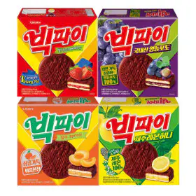 상품 이미지: (옵션선택) 크라운제과 빅파이 324g 4개 골라담기 (딸기/제주레몬허니/살구/영동포도)
