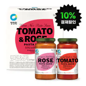상품 이미지: (10% 결제할인)청정원 스파게티소스 기획팩(토마토 600G 2개 + 로제 600G 2개)