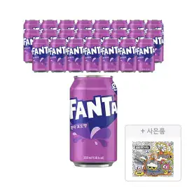 상품 이미지: [코카콜라] 환타 포도 350ml, 24개 + 증정(조앤프렌즈 스티커 A, 주문시 100% 증정)