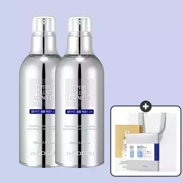 상품 이미지: 탄력&보습&미백 완벽케어! 닥터펩티 펩타이드 버블에센스 2.0 100ml 2개 세트 + 샤쉐 20매 + 마스크팩 5매입 + 쇼핑백