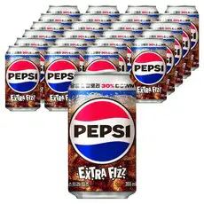 상품 이미지: 펩시 엑스트라 피즈 탄산음료, 355ml, 24개