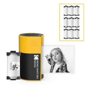 상품 이미지: 코닥 메모샷 ERA MS100 옐로우 라벨지 10롤 번들 라벨프린터기 토이 유아 포토 즉석 카메라 라벨기 프린터