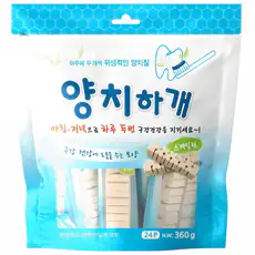 상품 이미지: 양치하개 강아지 덴탈껌 24p, 스케일링, 360g, 1개