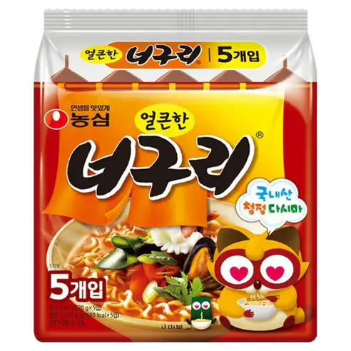 상품 이미지: 너구리 얼큰한맛 120g, 5개