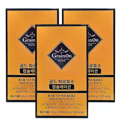 상품 이미지: 그레인온 골드 파로효소 캡슐레이션 1.8g x 30포 3박스/mb