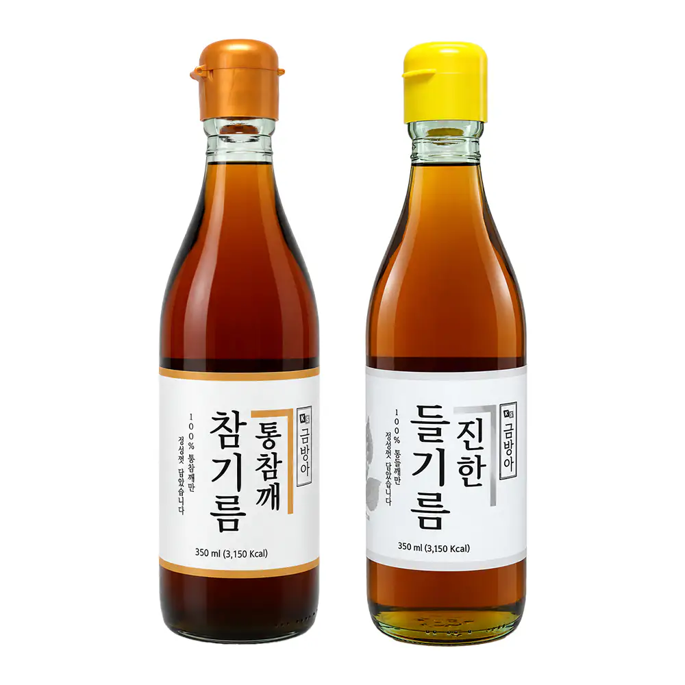상품 이미지: 순수본가 단 1회착유로 깨끗한 100% 통참깨 통들깨 참기름 들기름 350ml
