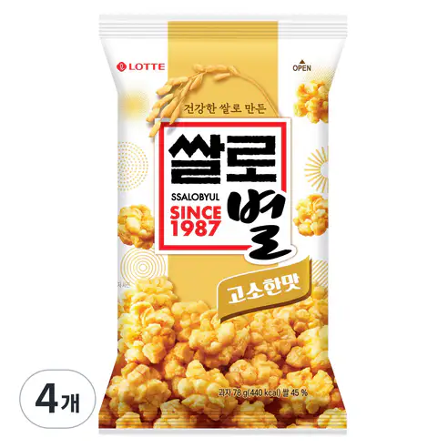 상품 이미지: 롯데웰푸드 쌀로별 고소한맛, 78g, 4개