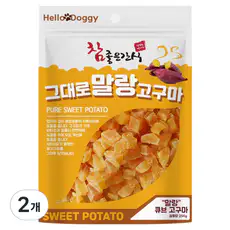 상품 이미지: 헬로도기 강아지 참좋은간식 그대로 말랑 고구마 큐브 간식, 250g, 2개