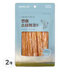 상품 이미지: 네츄럴랩 강아지 건강한육포 스테이크, 70g, 2개, 연어