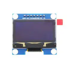 상품 이미지: 1.3인치 OLED 7핀 화이트 블루 폰트 디스플레이 모듈 SPI 128x64 아두이노 라즈베리파이 STM32용 고해상도 미니 스크린