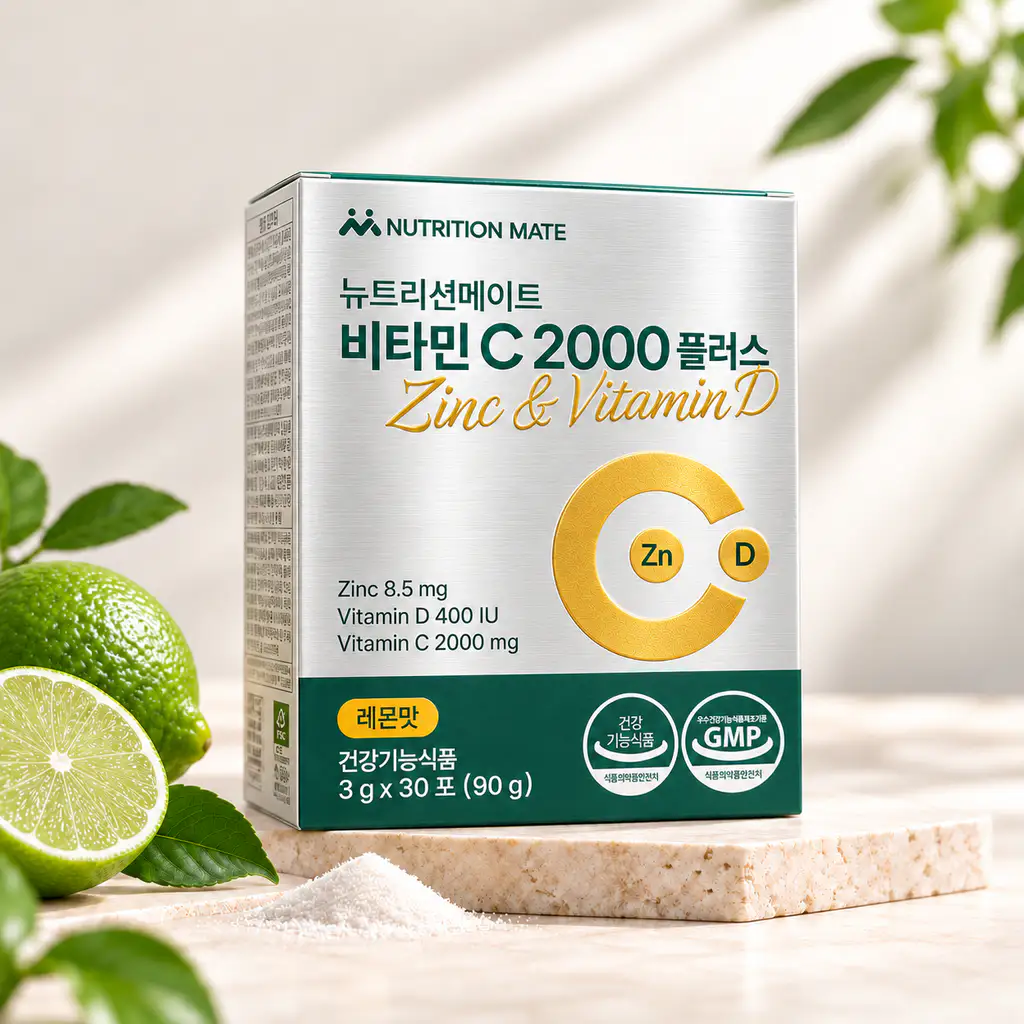 상품 이미지: [출시기념] 맛있는 레몬맛 비타민C 2000 플러스 30포 아연 비타민D 면역 고함량 메가