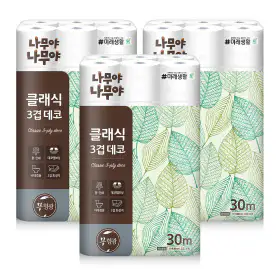 상품 이미지: 미래생활 나무야나무야 클래식 데코 화장지 30Mx30롤 3팩