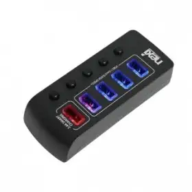 상품 이미지: NEXI NX1233 USB3.1A Gen2 4포트 + QC2.4 1포트 유전원 (NX-3105UQ)