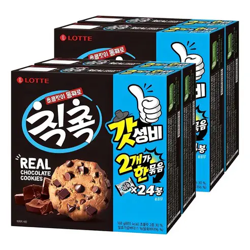 상품 이미지: 롯데제과 칙촉 오리지널, 168g, 4개